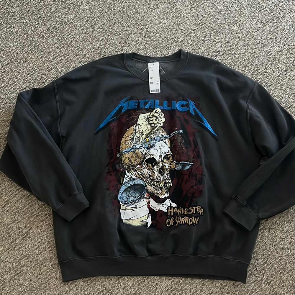 Urban Outfitters Oversized Metallic Band Sweater